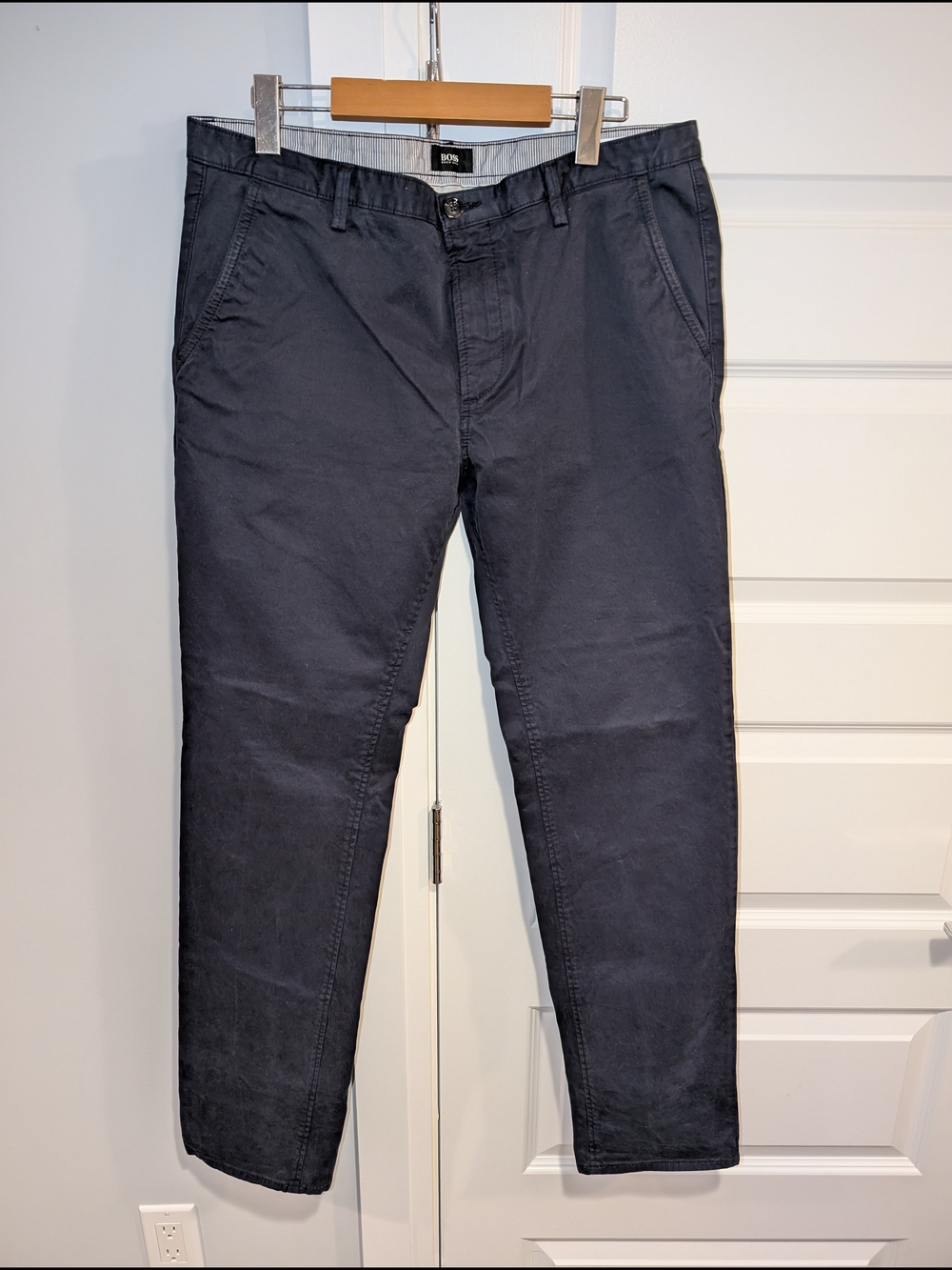Boss Men's Navy Blue Chino Pants